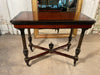 rare collectors piece antique aesthetic amboyna & leather games table by jas shoolbred circa 1870