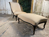 antique french ebonised day bed chair