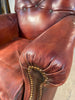 antique french napoleon iii leather studded club armchair circa 1860