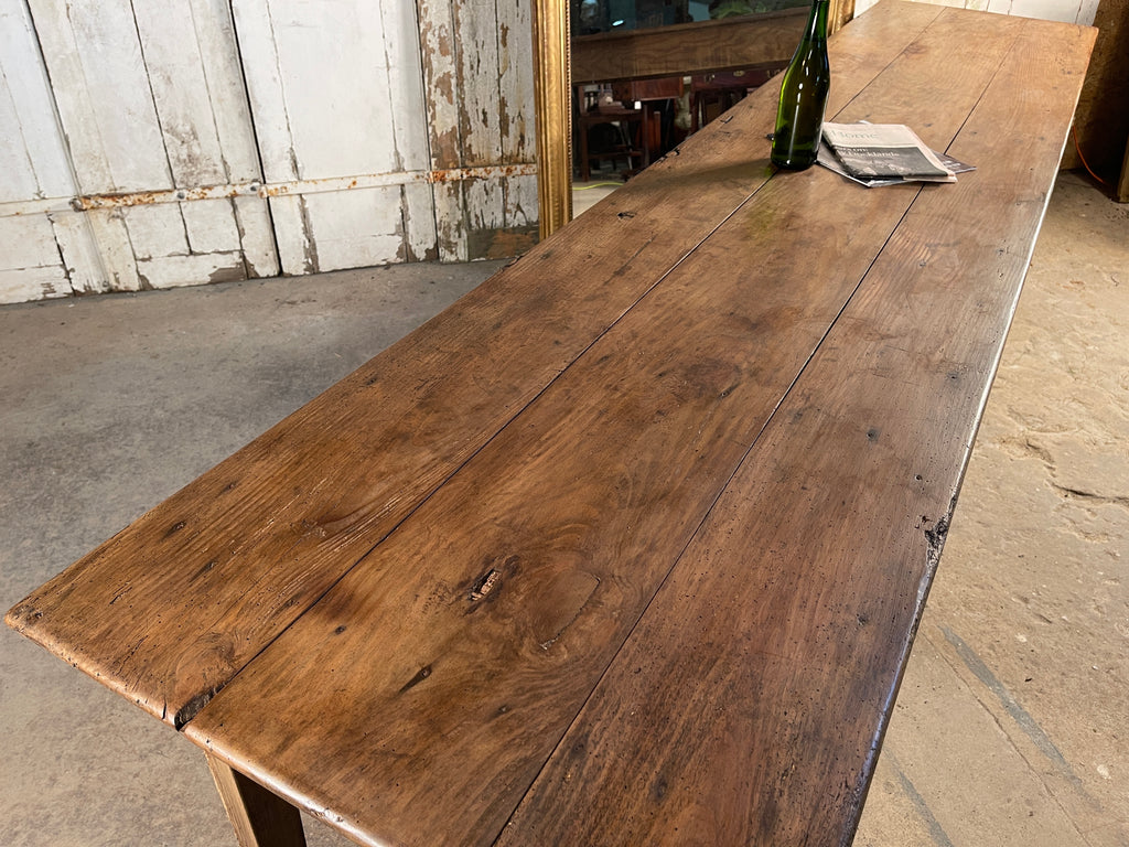 an exceptional rare antique french ash tavern table