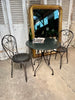 antique french fermob wrought iron garden marble table dining patio set circa 1960