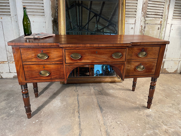 early antique regency cuban mahogany console table desk