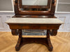 maple & co french empire style flame mahogany & marble console mirror