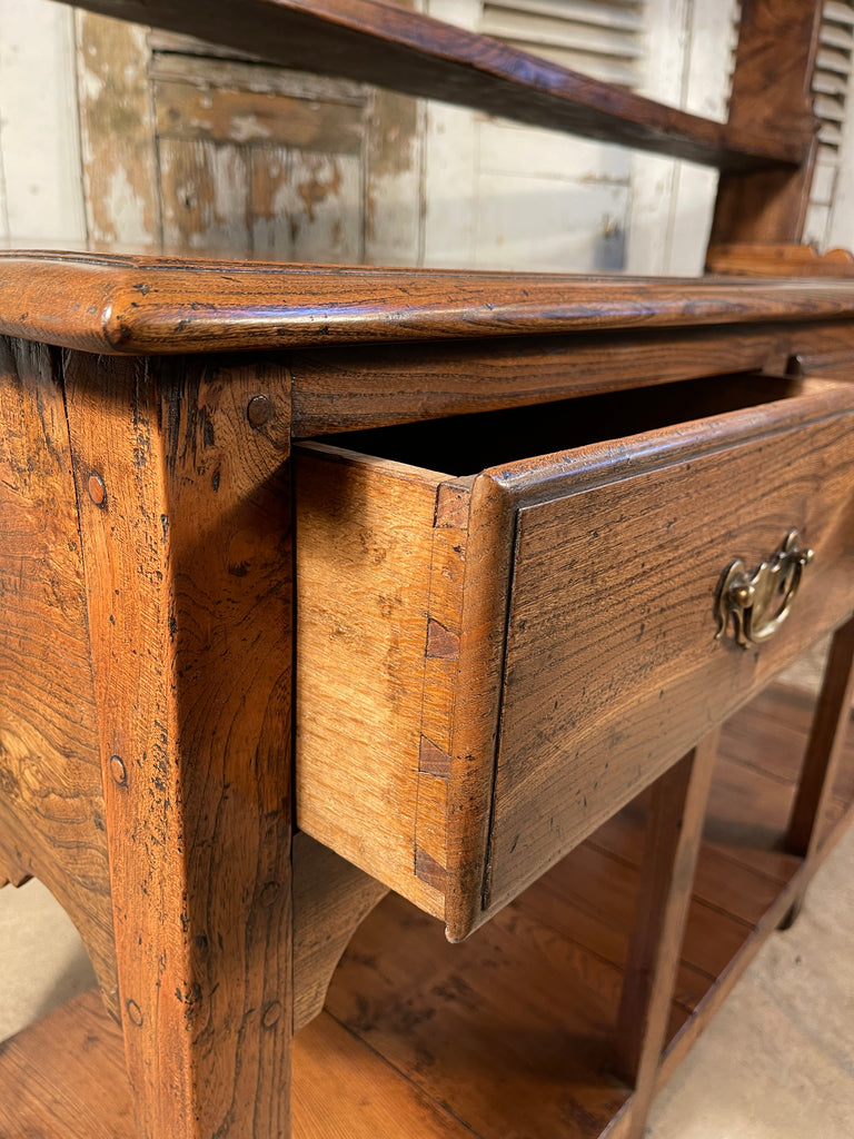 exceptional antique early georgian welsh elm kitchen cupboard dresser
