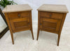 antique french marble oak bedside tables cupboards