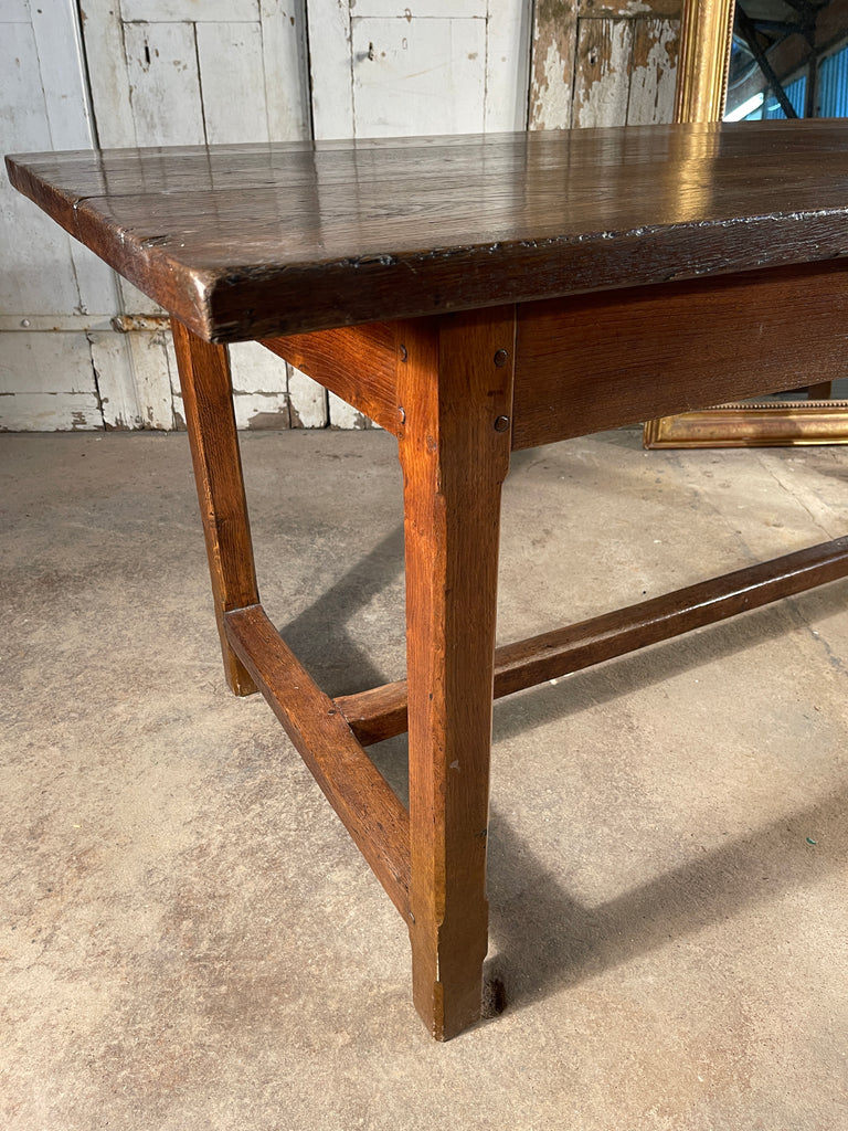 antique french provincial farmhouse oak refectory kitchen dining table