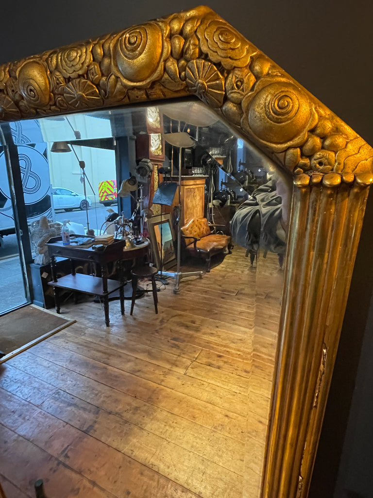 beautiful large gilt antique hallway living room mirror
