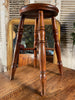 antique walnut tavern stool seat