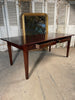 antique georgian mahogany double drawer dining table