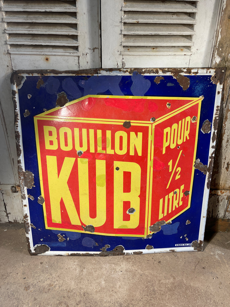 antique french enamel kitchen advertising sign wall art