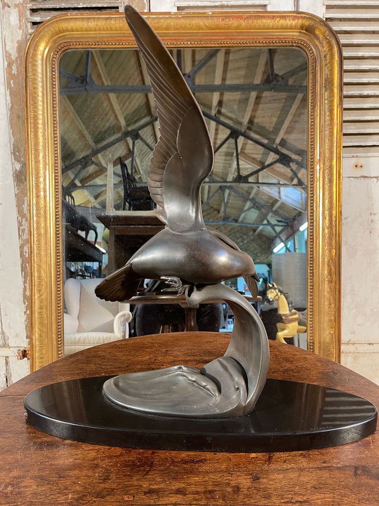 antique art nouveau bronze sculpture by irénée rochard