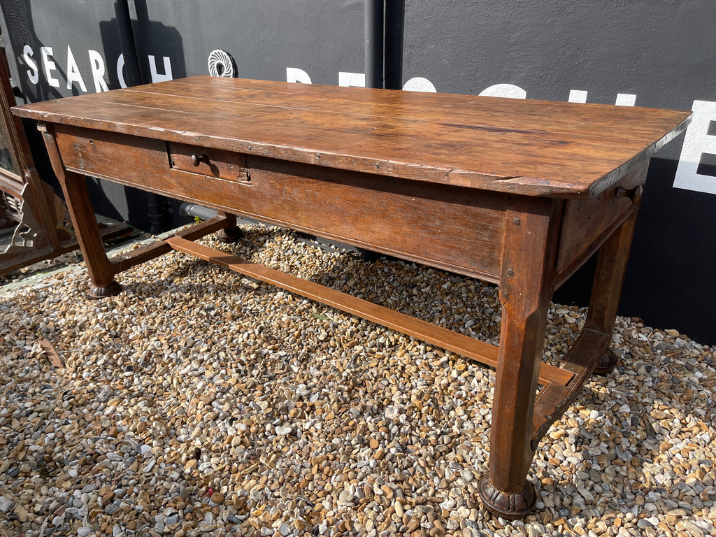 original 1780’s  antique oak french monastic dining table