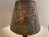 antique mid century hand embossed copper tribal art african desk lounge light lamp