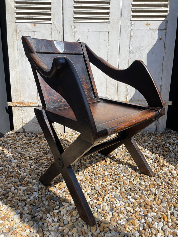 arts & crafts oak glastonbury chair attributed to liberty of london