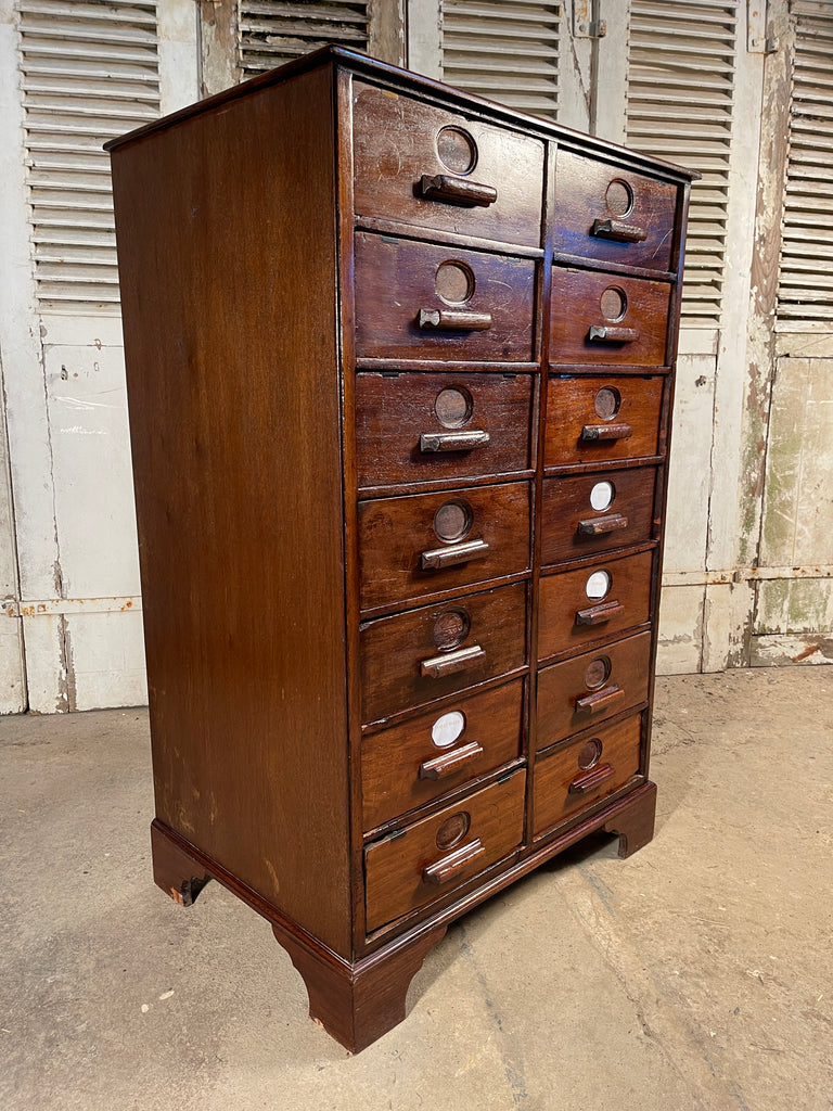 antique mahogany bank drawers circa 1870