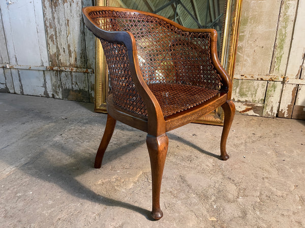 antique georgian style cane tub chair