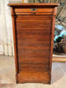 antique french oak tambour drawer filing cabinet bedside table circa 1900
