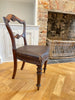 antique french leather mahogany chair
