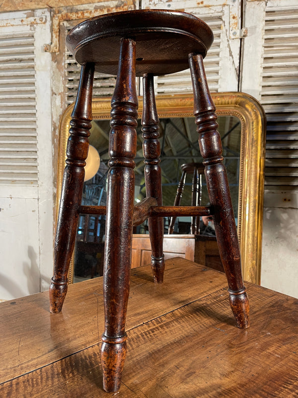 antique elm tavern stool seat