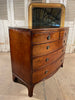 early georgian regency antique mahogany bow front chest of drawers