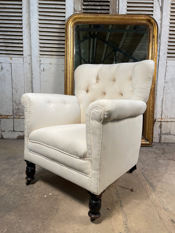 antique english chesterfield armchair circa 1850