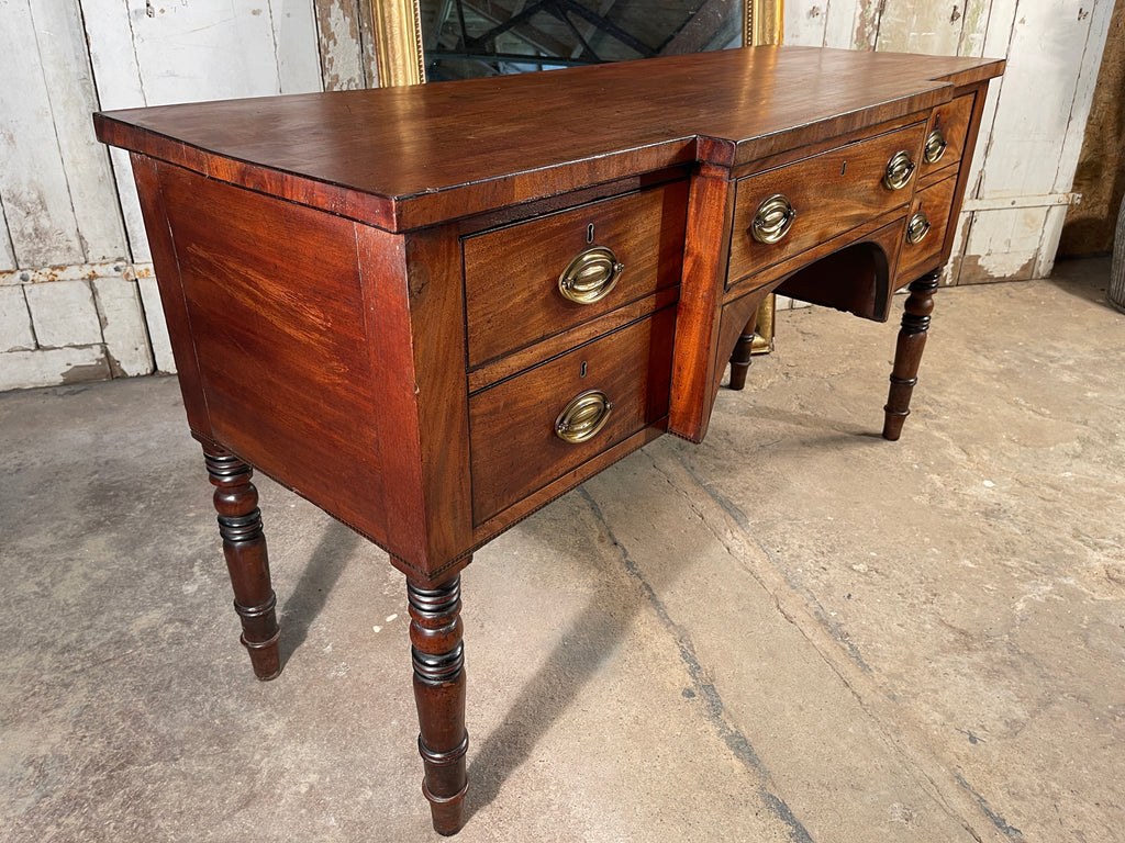 early antique regency cuban mahogany console table desk