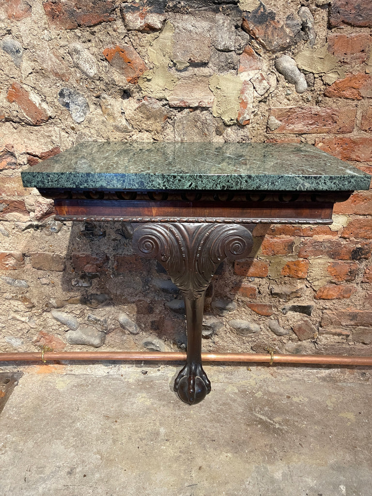 chippendale irish georgian claw & ball foot console table