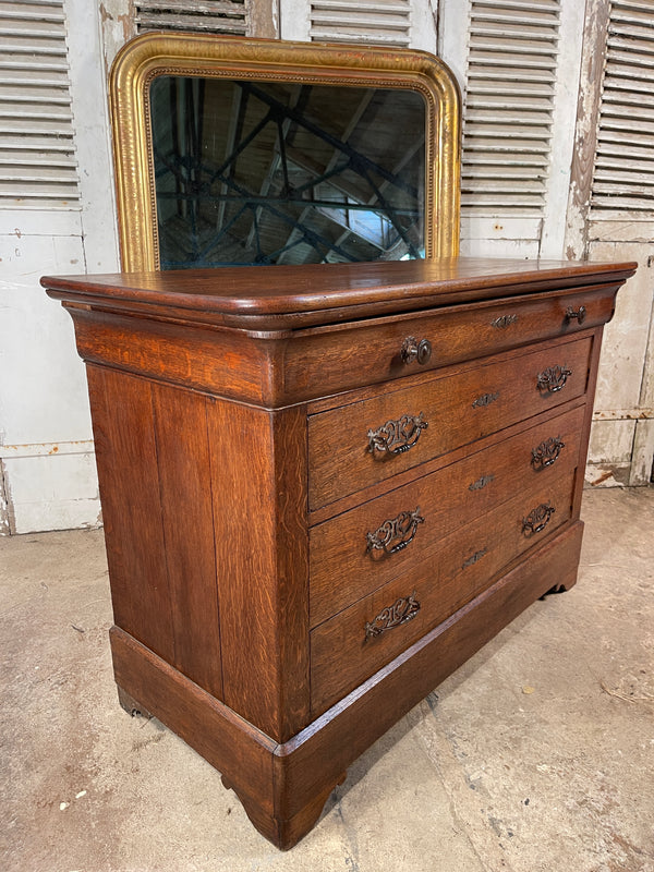 early antique french oak commode  chest drawers circa 1850