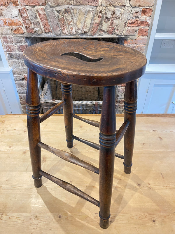 antique elm artists stool seat