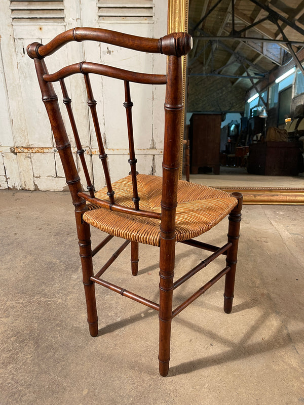 antique faux bamboo show chair circa 1860