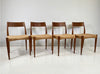 rare set original niels møller midcentury danish design model 77 chairs circa 1959