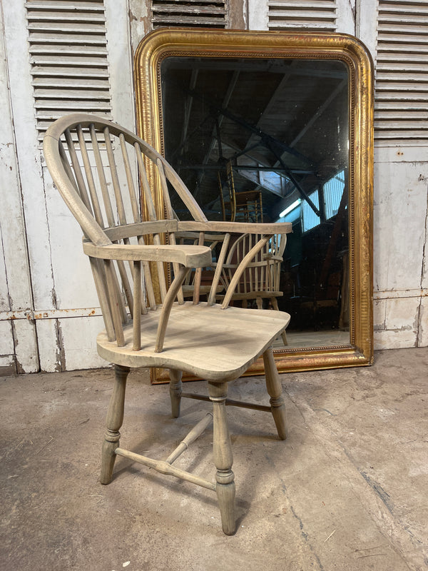 refectory farmhouse bleached oak kitchen windsor carver armchairs