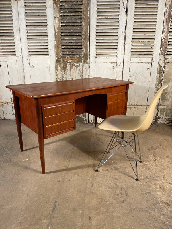 midcentury kai kristiansen danish teak double sided desk