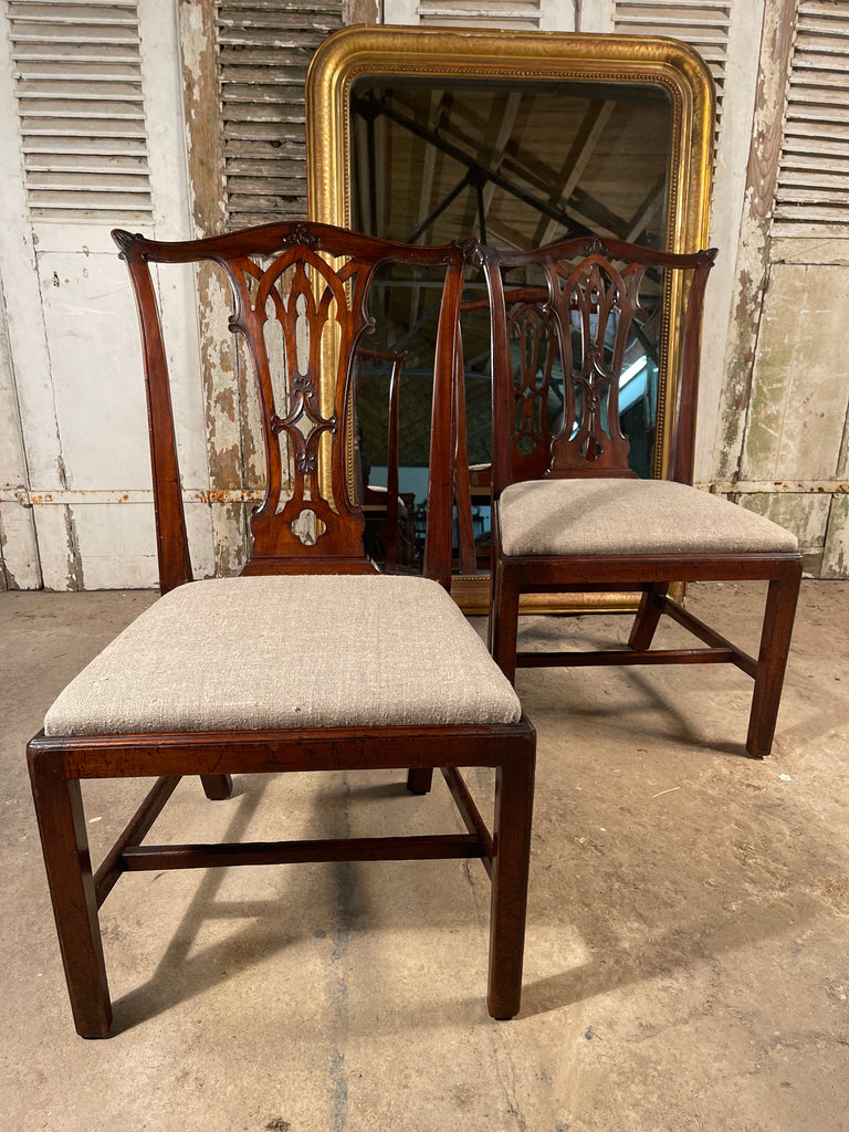 an exceptional rare matching pair of antique howard and sons mahogany show chairs circa 1880