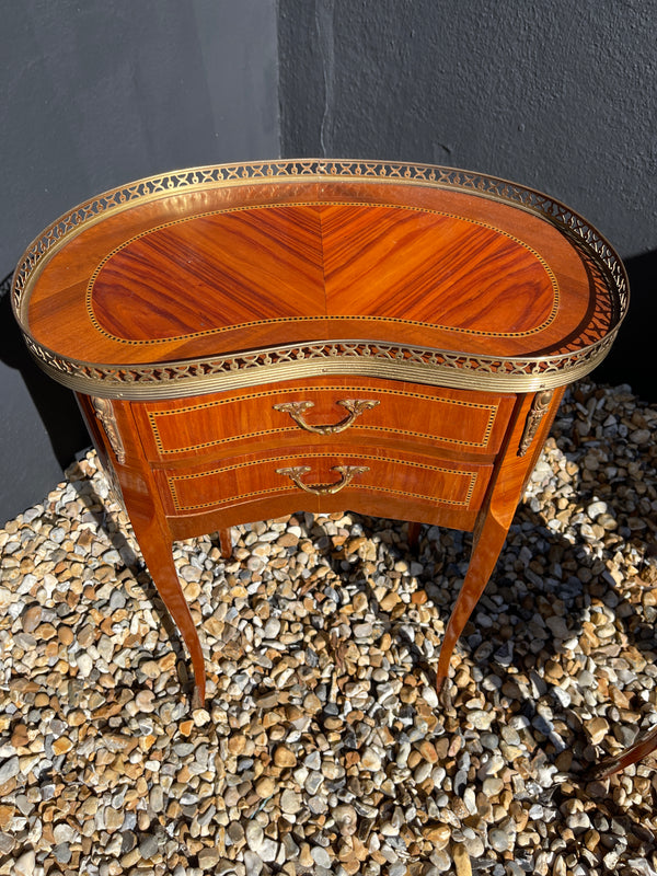 antique french bedroom bedside marquetry tables