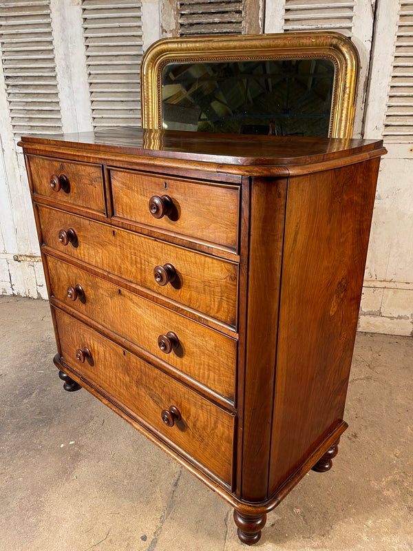 early antique victorian walnut chest of drawers circa 1860