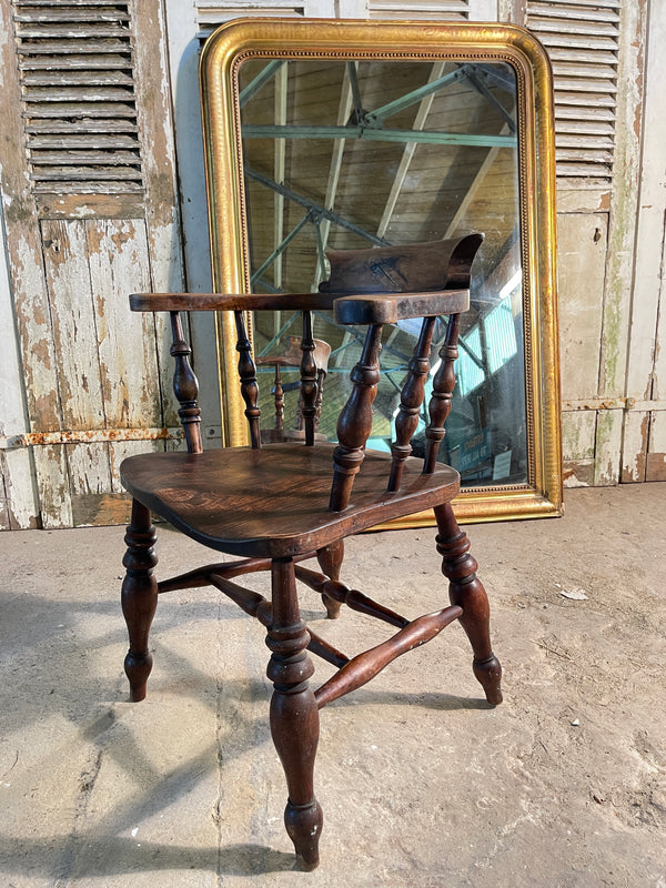 antique ash elm elbow smokers chair