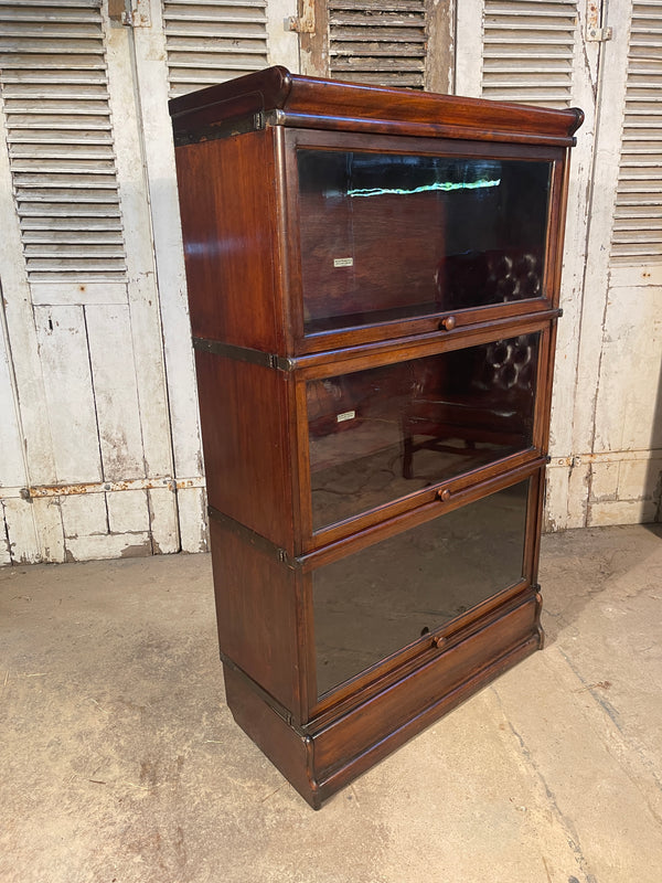 early antique globe wernicke mahogany barristers display book case circa 1890