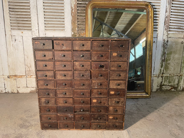 antique handmade engineers bank of drawers