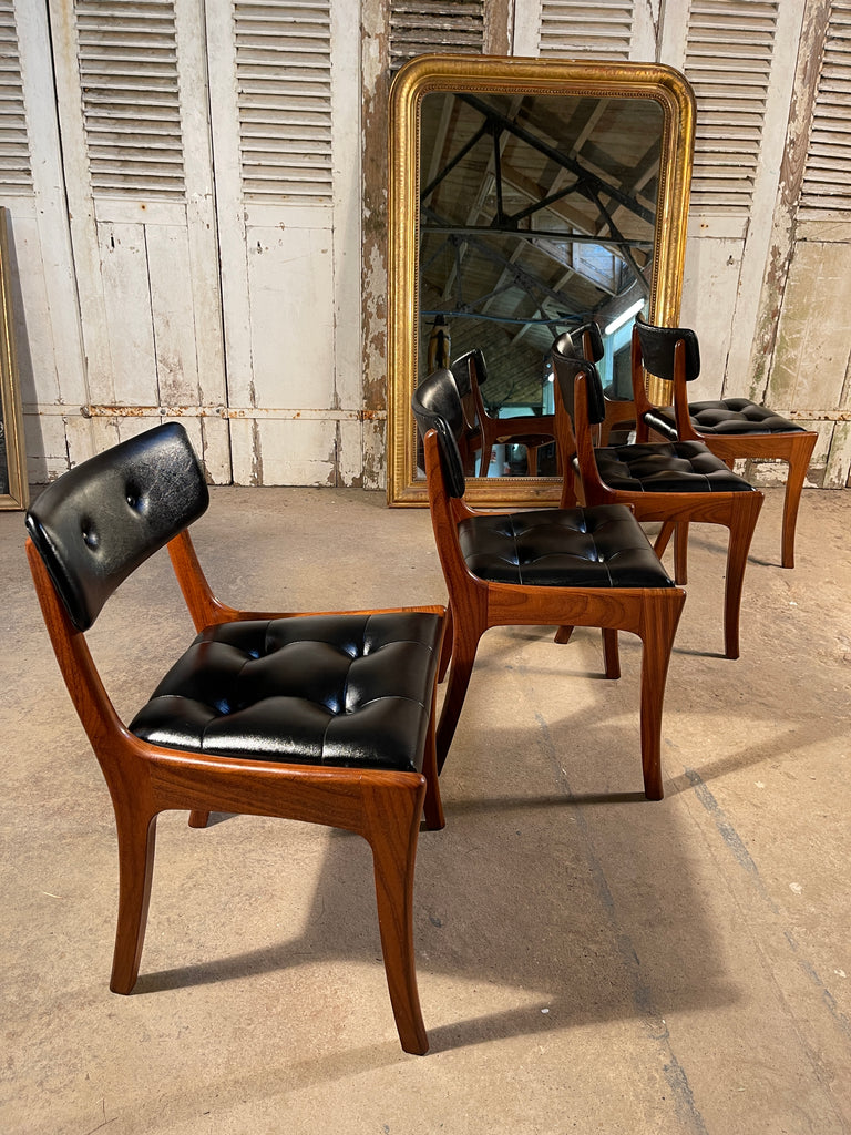 exceptional set of vanson for heals peter hayward rosewood midcentury chairs