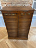 antique french oak tambour filing cabinet drawers