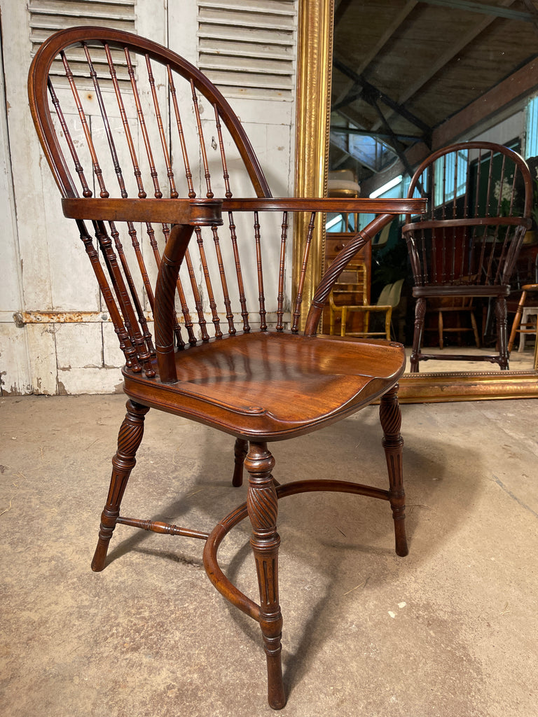 an exceptional early antique irish georgian windsor chair circa 1830 (one of a pair)