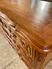 antique french carved oak serpentine topped commode chest drawers
