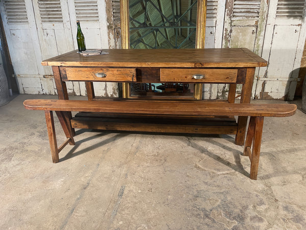 antique french drapers dining work table