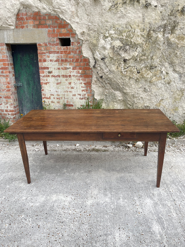 antique french provincial farmhouse fruitwood refectory dining table