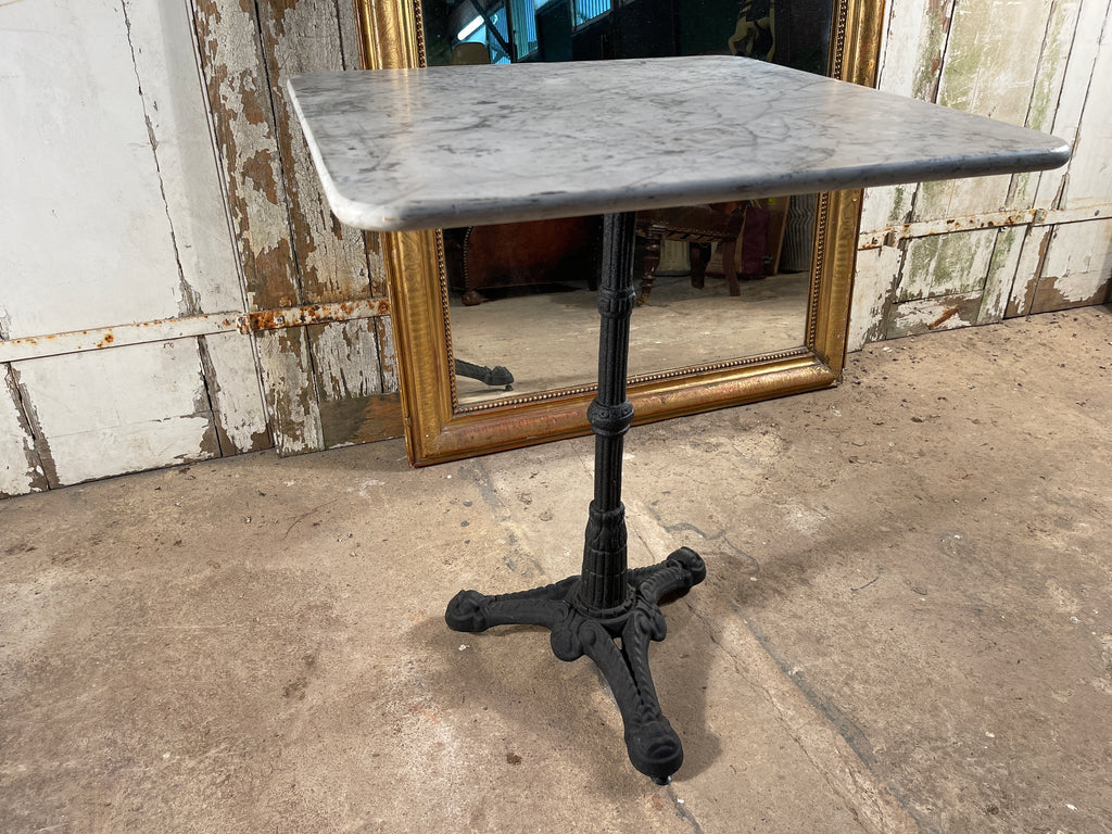 vintage french marble cast iron bistro table