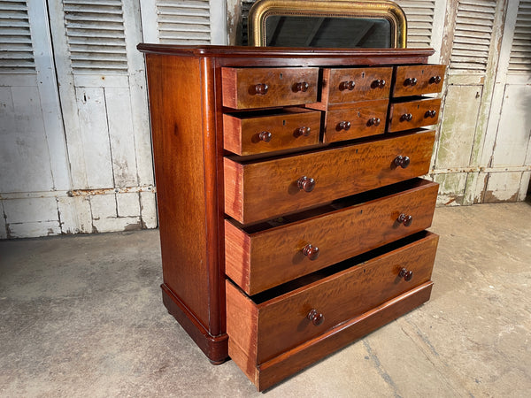 antique mahogany housekeepers chest drawers