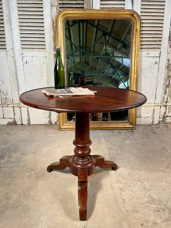 beautiful antique french empire flame mahogany tilt top wine table circa 1810