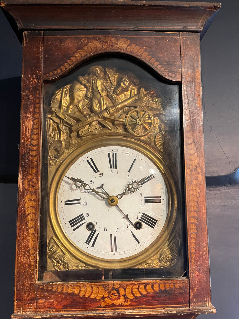 antique continental french comtoise clock