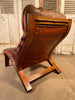 rare mid century rosewood leather lounge chair by iconic norwegian designer oddvin rykken.